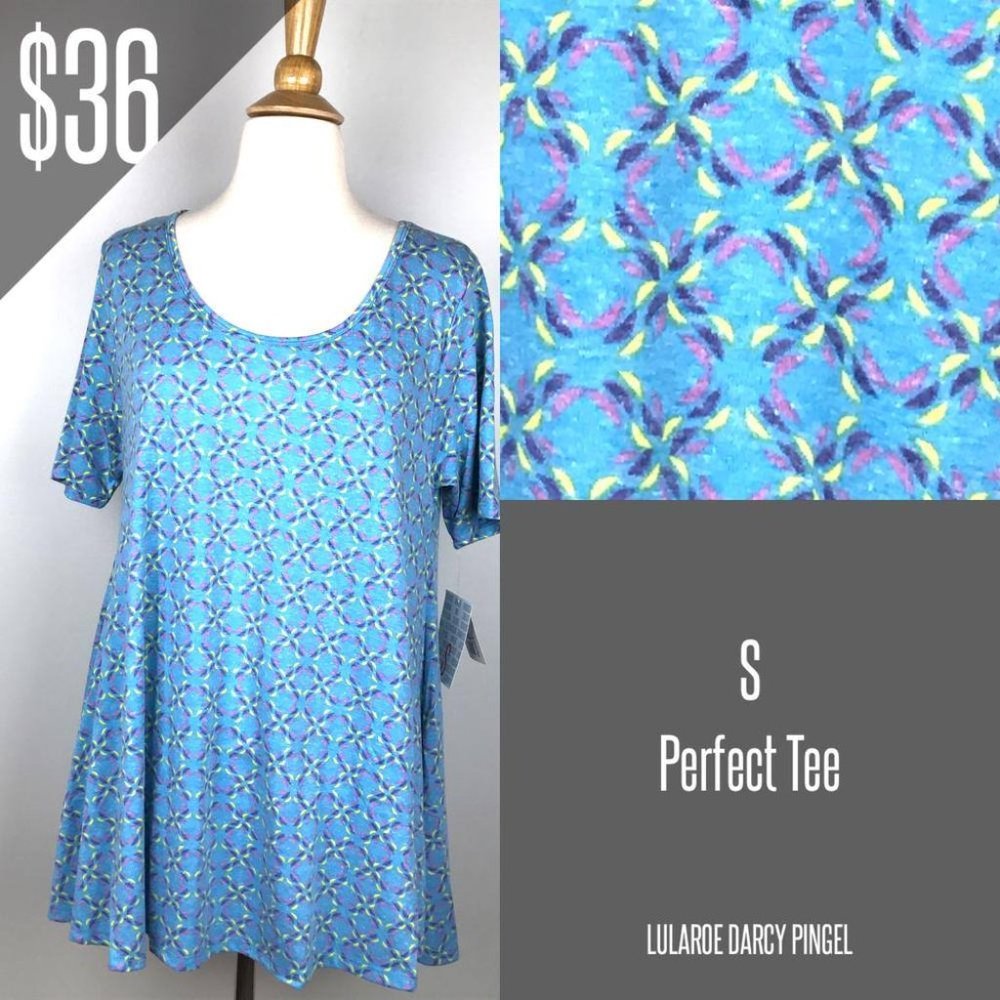 NWT LuLaRoe Perfect Tee Size S Blue